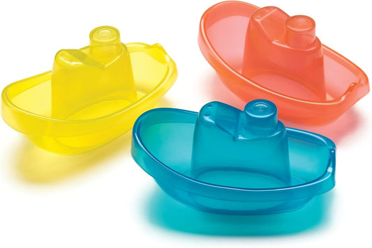 PLAYGRO Bright Baby Boats hračky do kúpeľa, 3 loďky 11 cm