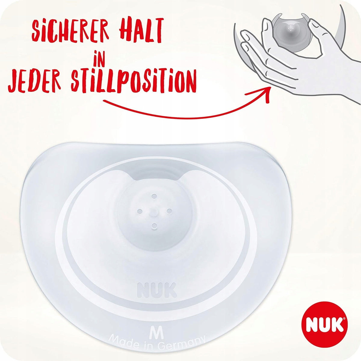 NUK dojčiace klobúčiky na bradavky 20mm veľ. M x2