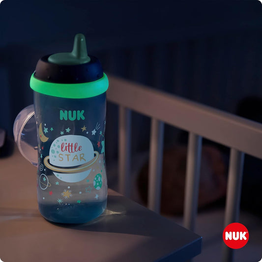 NUK Kiddy Cup fľaša svietiaca v tme 300 ml 12 m+ VESMÍR