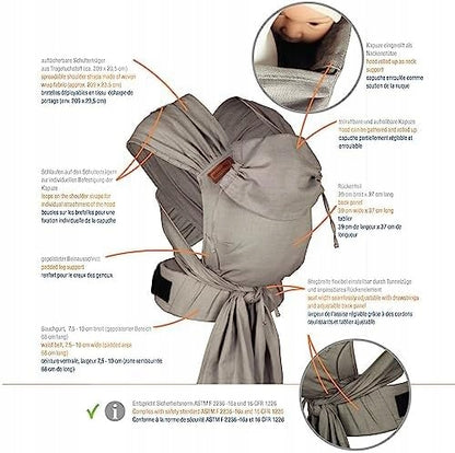 HOPPEDIZ hop-tye buckle ergonomický nosič 0 – 30 mes.