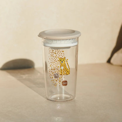 MAM Easy to Drink Cup hrnček s náustkom proti vyliatiu 360° 290 ml 8 m+ LEOPARD