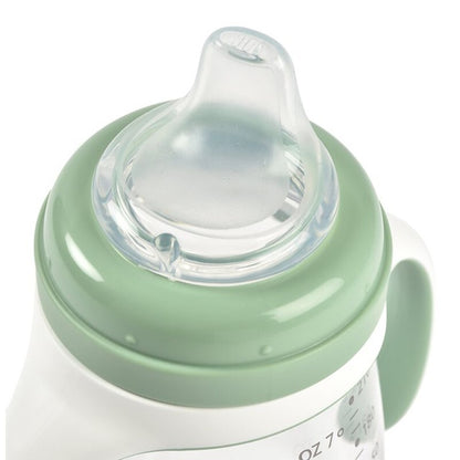 BEABA Training Bottle 2 v 1, netečúci pohárik s dvoma náustkami, 210 ml, od 4 mesiacov