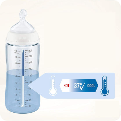 NUK First Choice+ 0-6 m FĽAŠA 300 ml indikátor teploty MEDVEDÍK PU