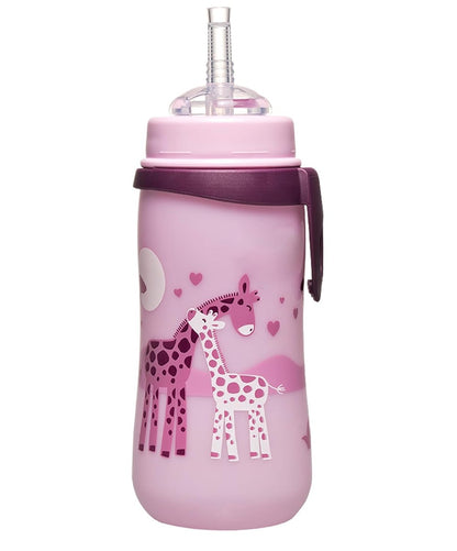 NIP Straw Cup nepriepustný pohár so slamkou 330 ml 12 m+ ŽIRAFY