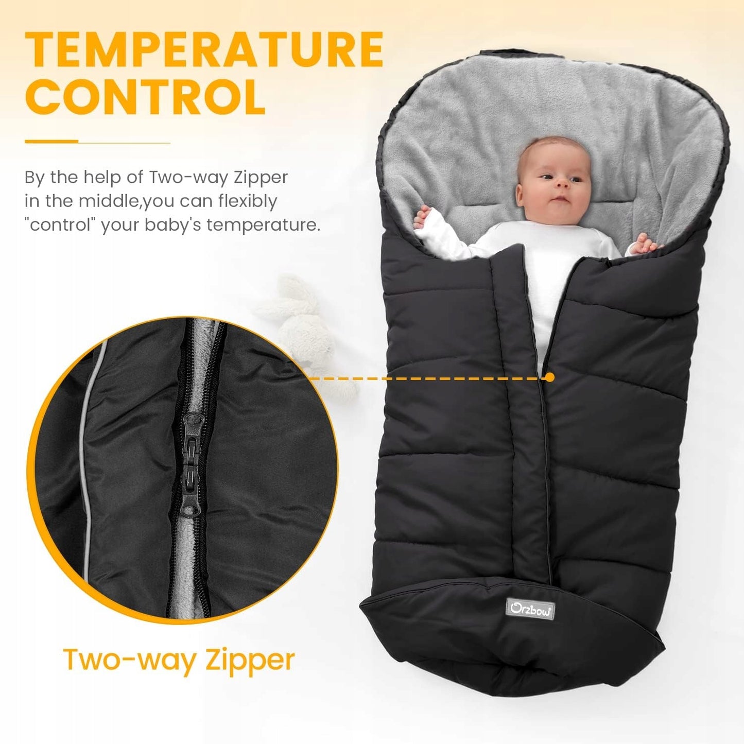 ORZBOW uniwersalny śpiworek do wózków OCIEPLANY