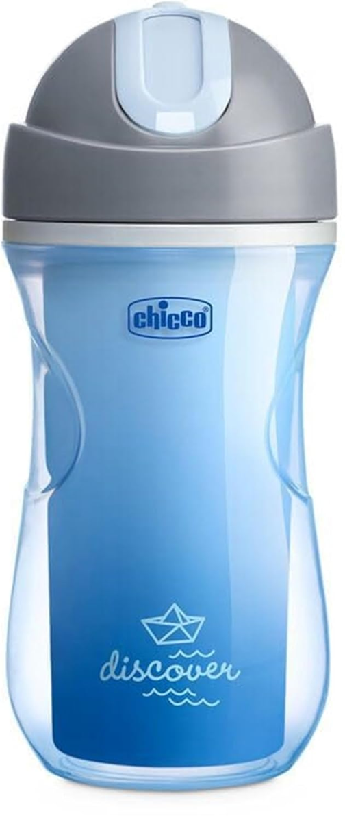 CHICCO Sport Cup netečúci pohár so slamkou 266 ml 14 m+