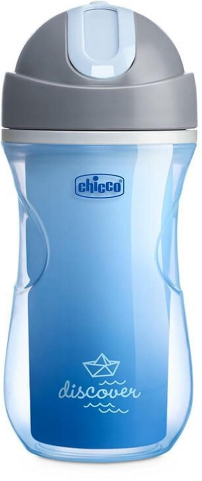 CHICCO Sport Cup netečúci pohár so slamkou 266 ml 14 m+