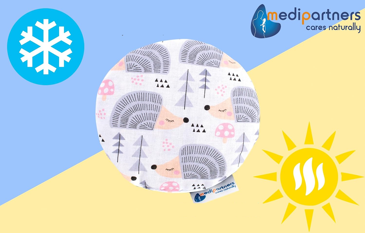 MEDI PARTNERS bawełniany termofor z pestkami wiśni JEŻE 15 cm 180 g