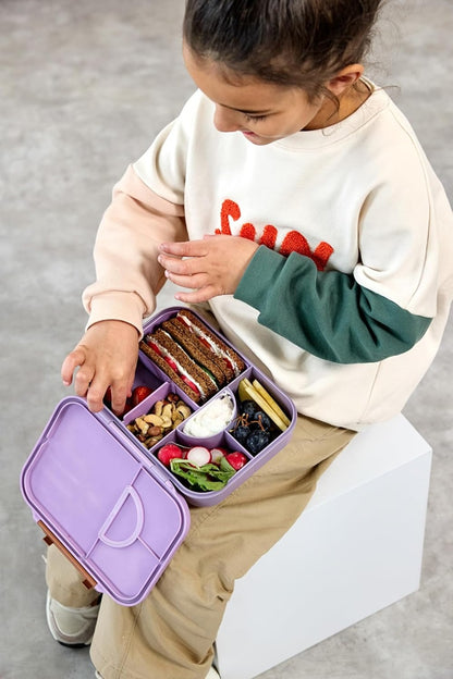 LASSIG Bento desiatový box s vyberateľnými priehradkami 17x21 cm MALÉ SRDCE