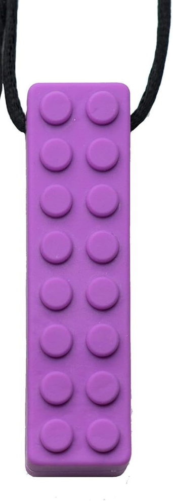 TILCARE Chew Chew upokojujúci náhrdelník – hryzadlo 1,8 x 6,4 cm FIALOVÝ