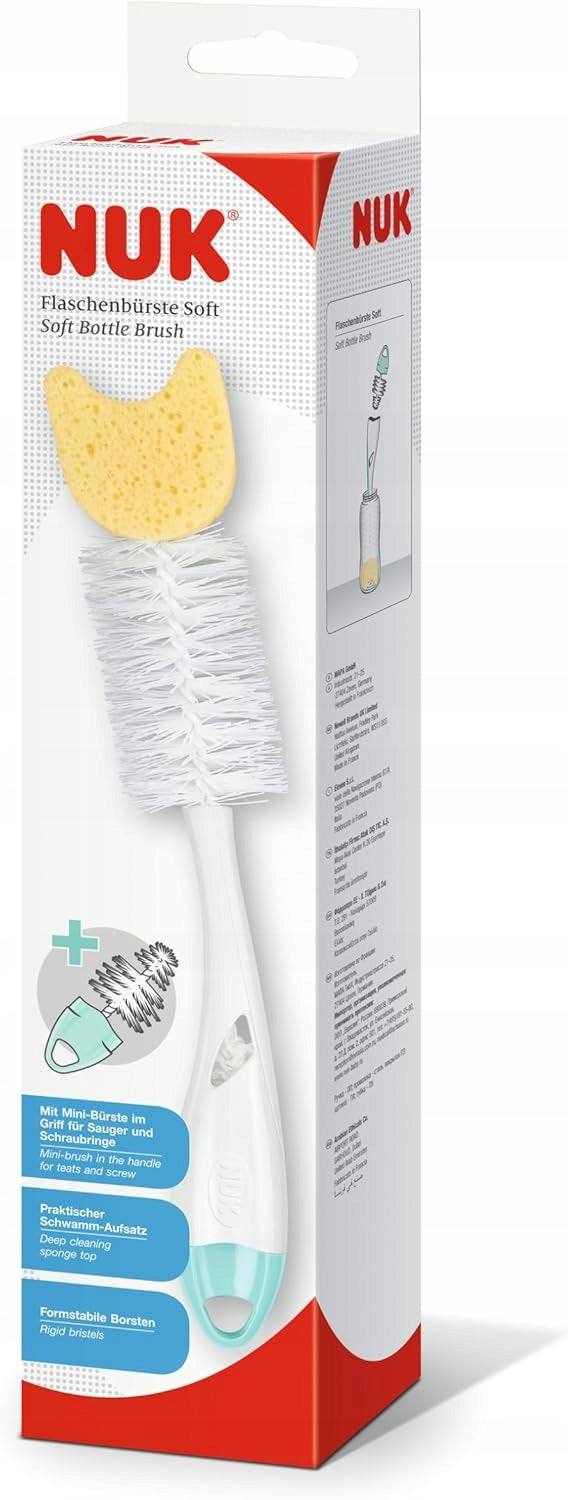 NUK 2в1 четка за почистване на биберони, бутилки и залъгалки 28 cm