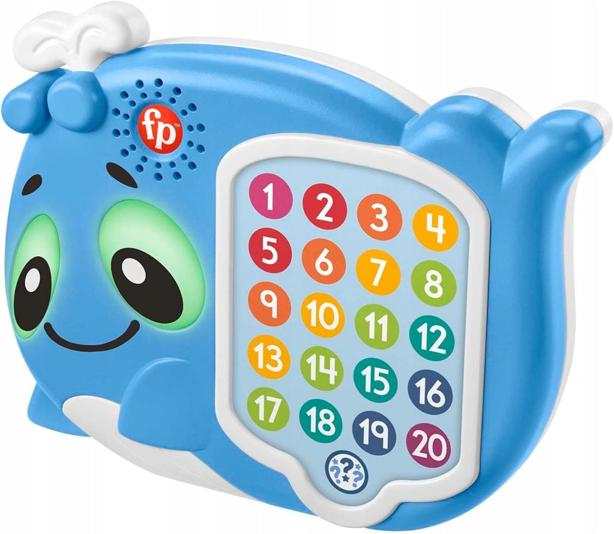 FISHER-PRICE interaktívna VEĽRYBA so svetlami, 120 melódiami a vetami, NEMECKÝ JAZYK