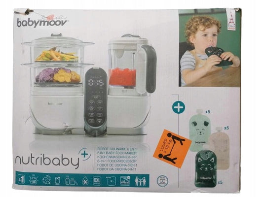 BABYMOOV Nutribaby + 5v1 kuchynský robot, parný hrniec, mixér a sterilizátor