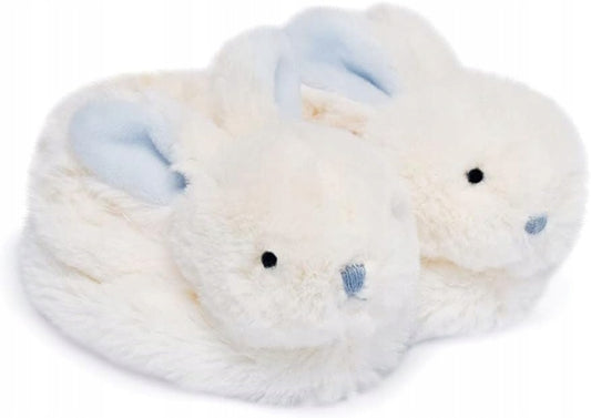 DOUDOU et COMPAGNIE mäkké topánočky pre bábätká s hrkálkami ZAJACOVIA