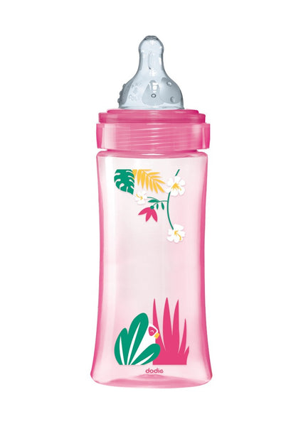 DODIE fľaša 330 ml, cumlík 3, rýchly prietok, 6 m+