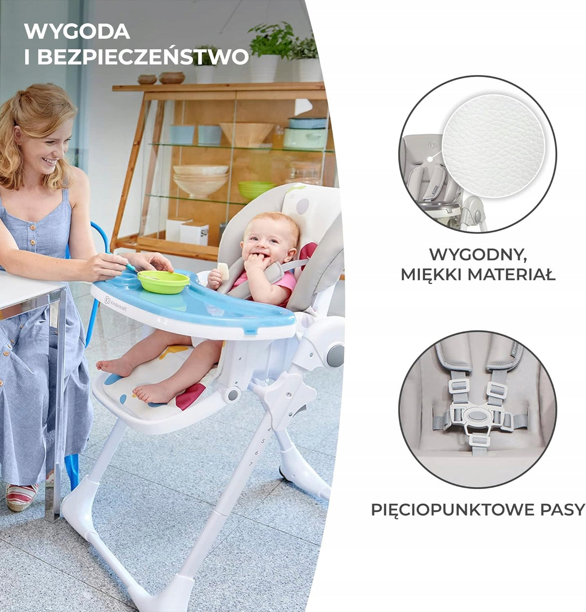 KINDERKRAFT YUMMY high chair for feeding