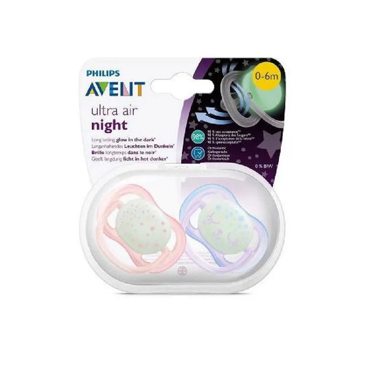 PHILIPS AVENT Ultra Air Night πιπίλες x 2 0-6 μηνών