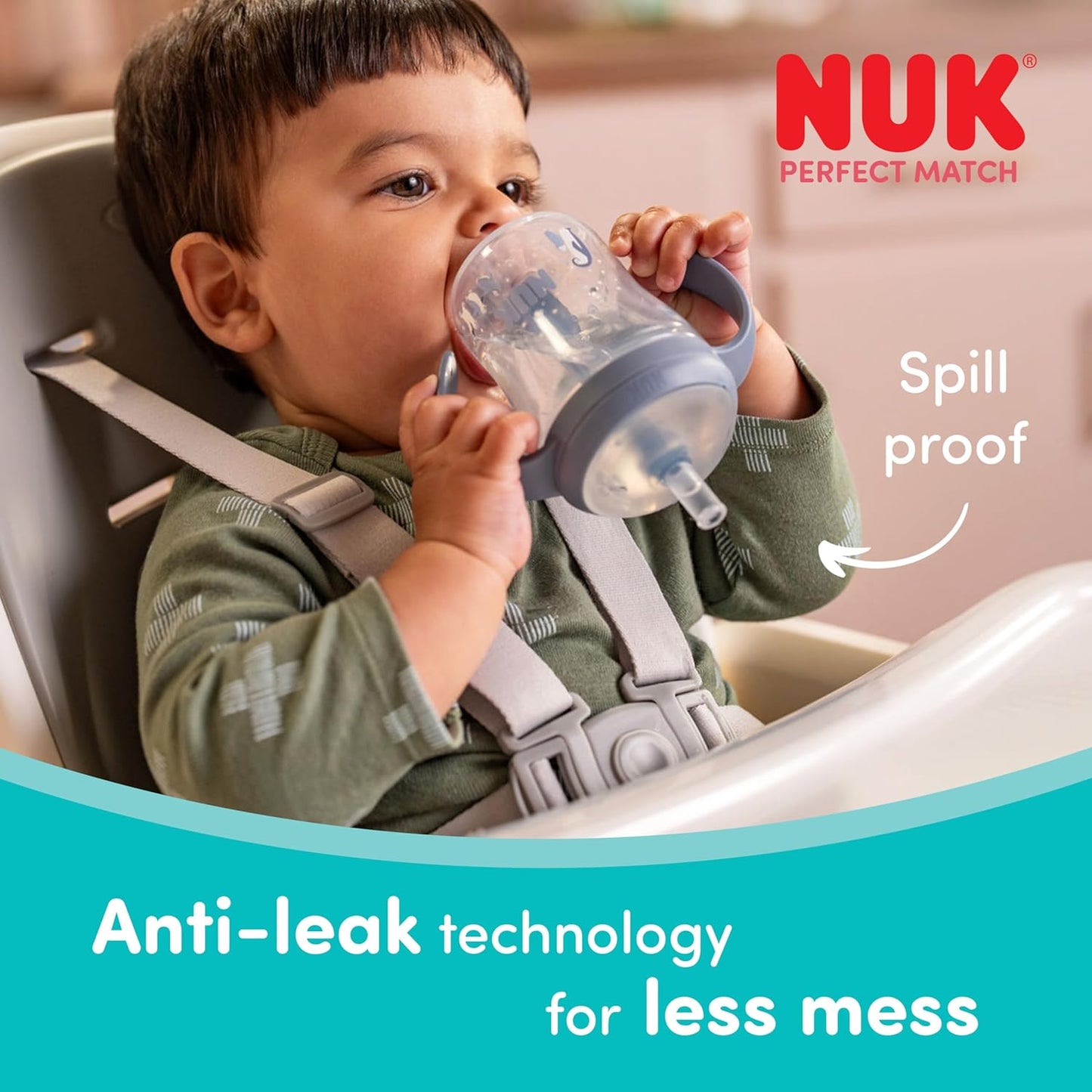 NUK Perfect Match Learner słomki do kubków 8m+ x2