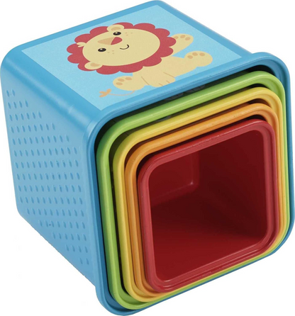 FISHER-PRICE Stack & Explore Blocks kocky rôznych veľkostí 5 kusov