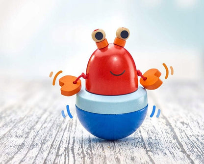SELECTA Váňa-Vstaň neprevrátiteľná drevená hračka KRAB 10 cm