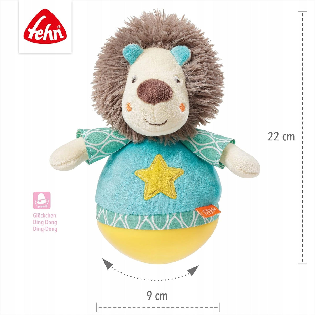 FEHN Funky Friend hrkálka STUHA 18 cm hrkálka LEV