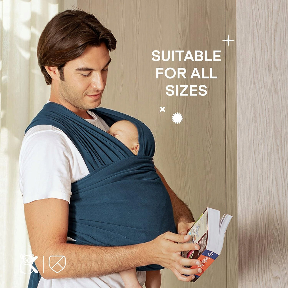 KOALA BABYCARE elastická šatka na nosenie max 15kg