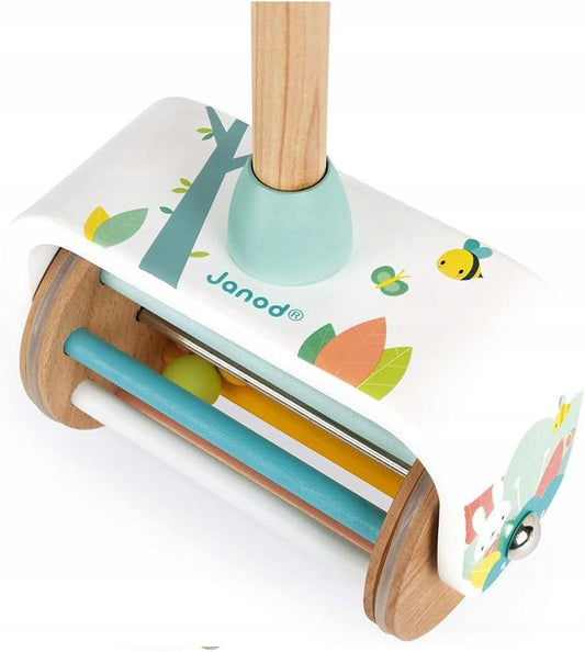 JANOD Pure drevené chodítko s hrkálkou 30 cm