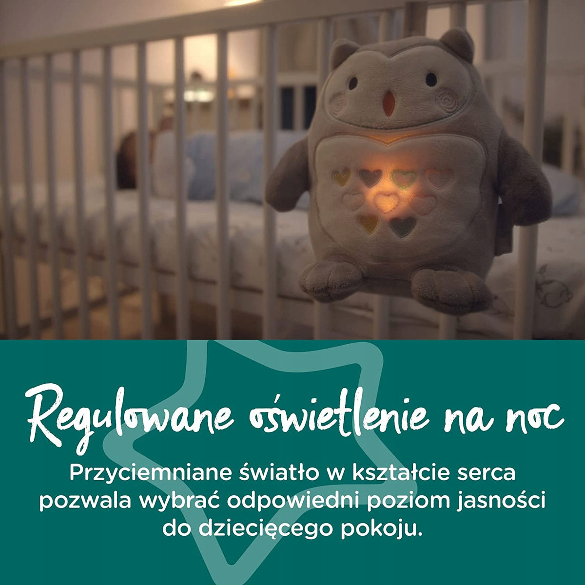 TOMMEE TIPPEE sova Ollie, plyšová hračka so zvukmi bez lampičky