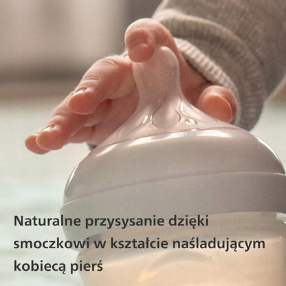 PHILIPS AVENT Natural Response sada 3 sklenených fliaš + cumlík