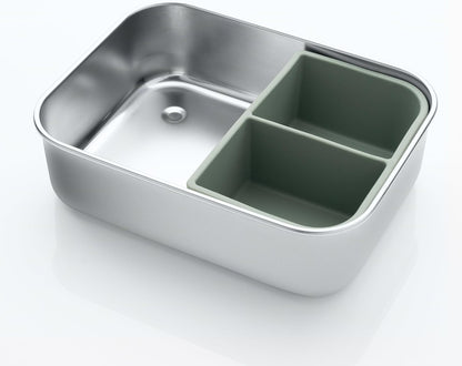 REER raňajkový box z nehrdzavejúcej ocele s priehradkou 700 ml 12x16 cm
