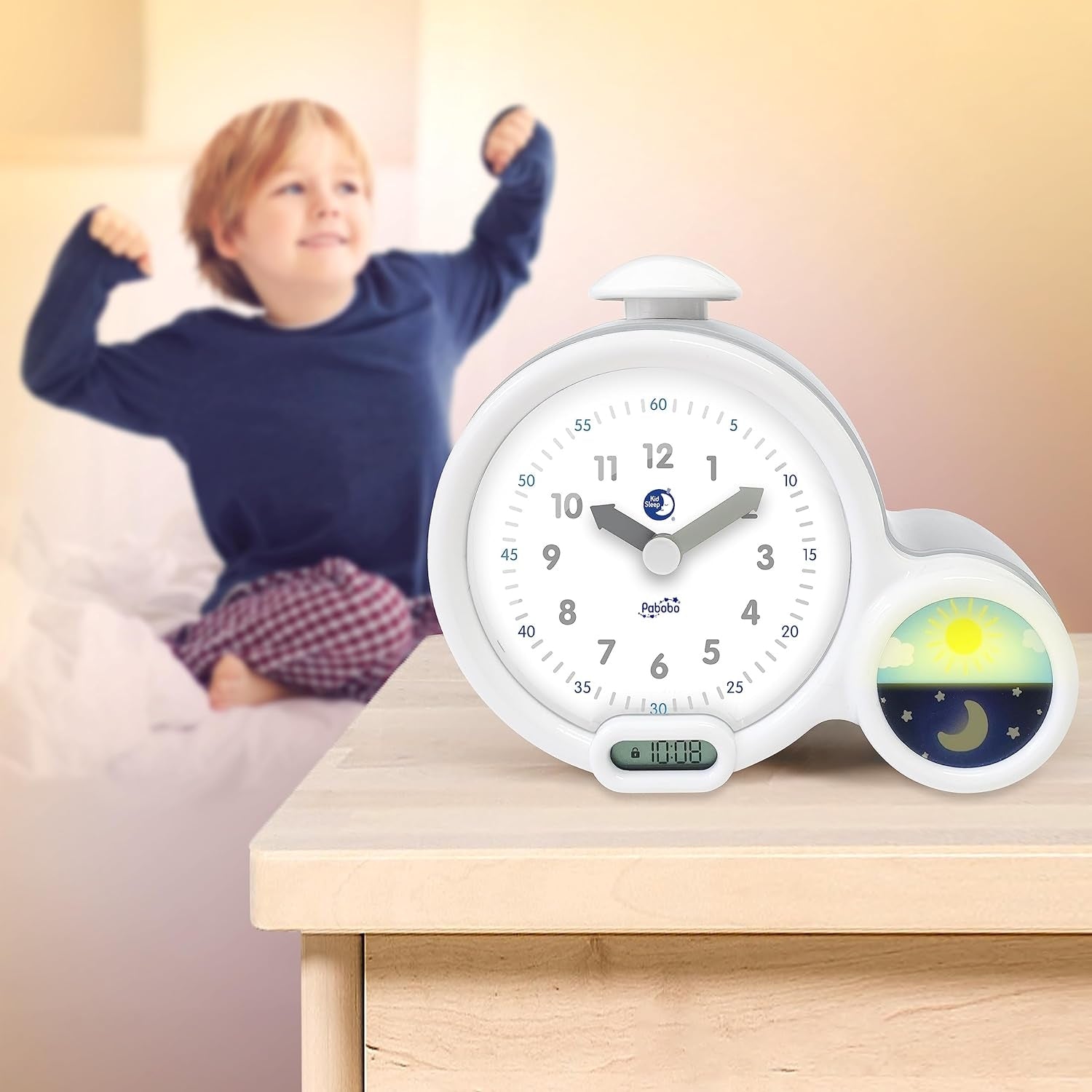 PABOBO Kid'Sleep BUDZIK EDUKACYJNY szary