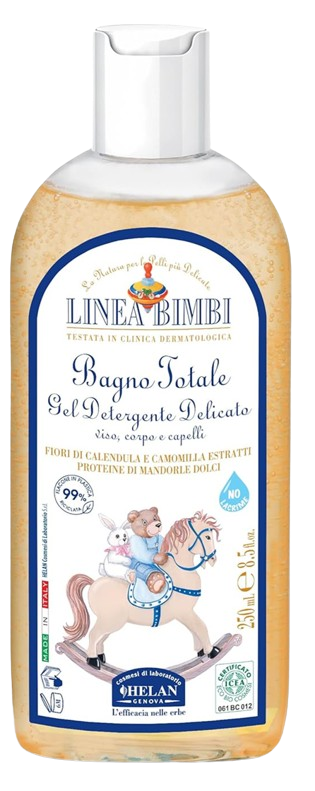 HELAN Linea Bimbi gél na kúpanie a šampón s mandľovými bielkovinami 250 ml 0+