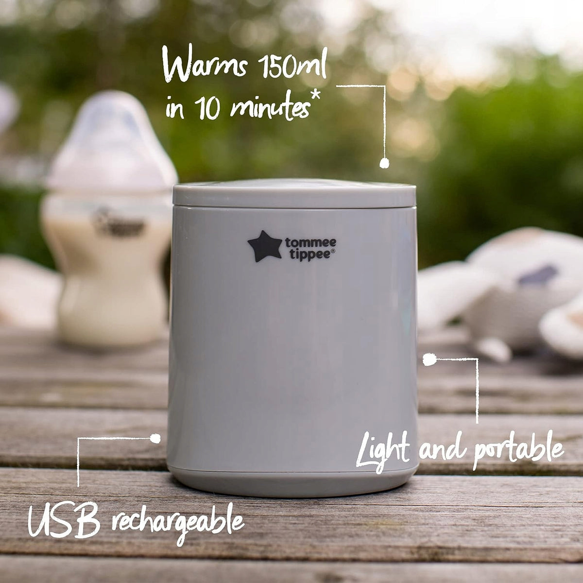 TOMMEE TIPPEE LetsGo cestovný ohrievač USB
