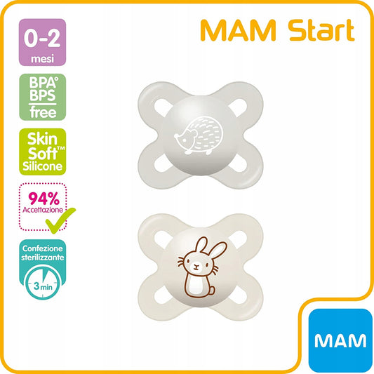 MAM START chupete calmante 0-2m con caja