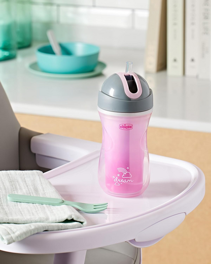 CHICCO Sport Cup netečúci pohár so slamkou 266 ml 14 m+