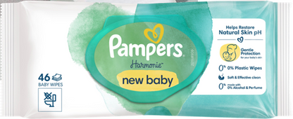 PAMPERS HARMONIE vlhčené obrúsky NEW BABY x46