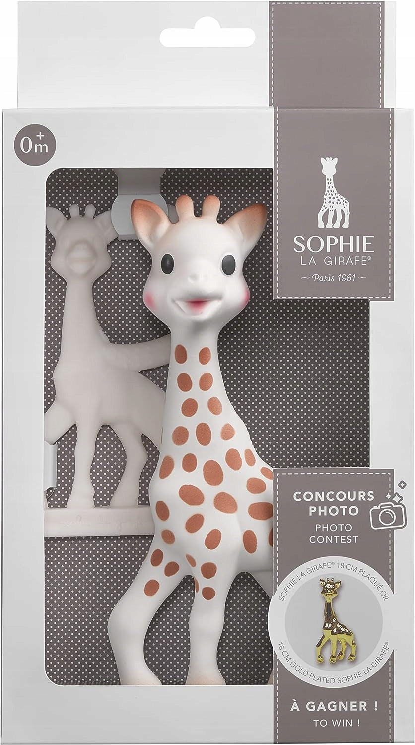 SOPHIE zsiráf természetes rágóka készlet SO PURE 18 CM + kisebb