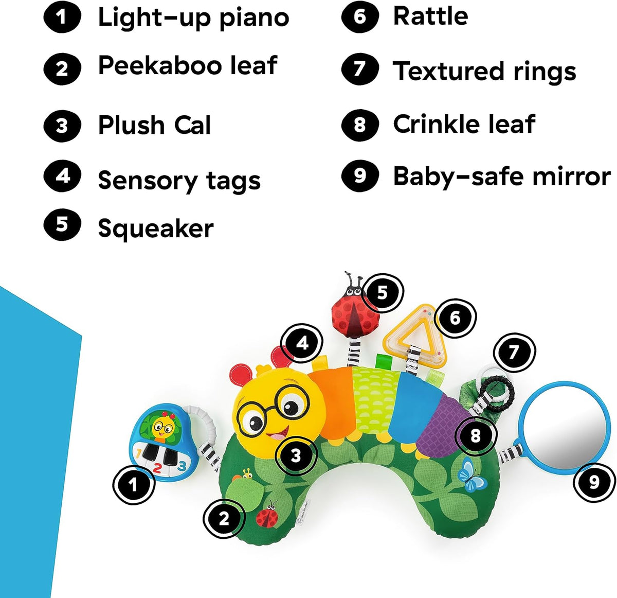 BABY EINSTEIN podložka na hru na brušku húsenica 0+