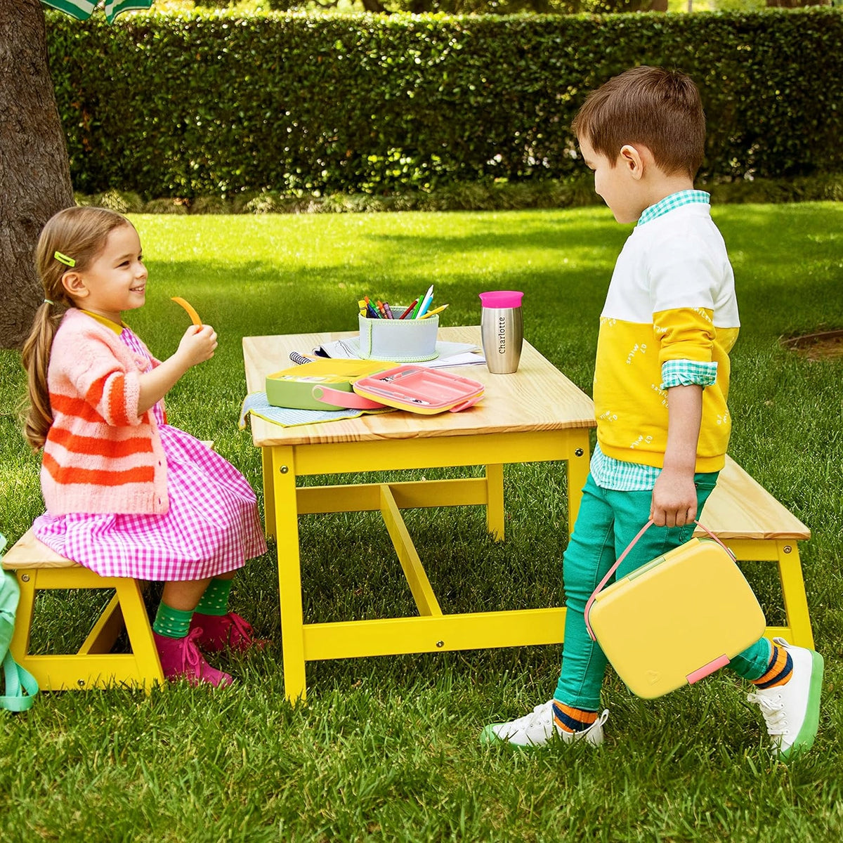 MUNCHKIN Bento Box desiatový box + príbor, 5 priehradok