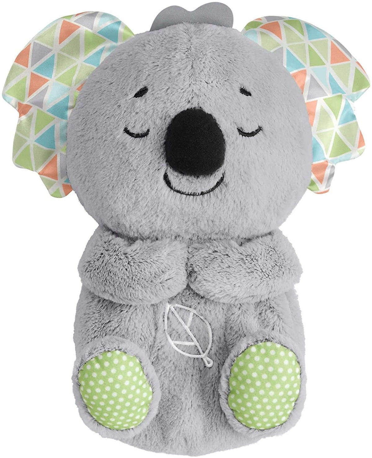 FISHER-PRICE śpiący KOALA oddychający brzuszek, szary pluszowy usypianka z muzyką i białym szumem