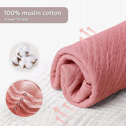 LULU MOON mušelínové podbradníky typu bandana na patentky 0–36 mesiacov x8