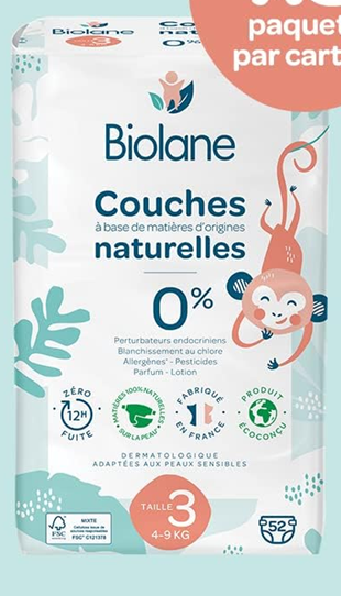 BIOLANE plienky veľ. 3 (4-9kg) x52ks