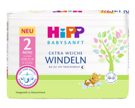 HIPP jednorazové plienky veľkosť 2 4 – 8kg x31