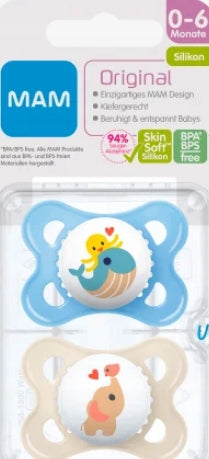 MAM ORIGINAL ortodontický dudlík x2 0–6 měsíců