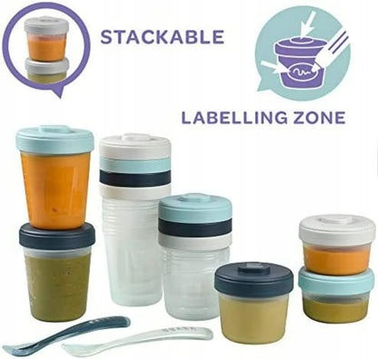 BEABA nádoby na jedlo 2x90 ml, 4x150 ml, 6x250 ml, lyžička