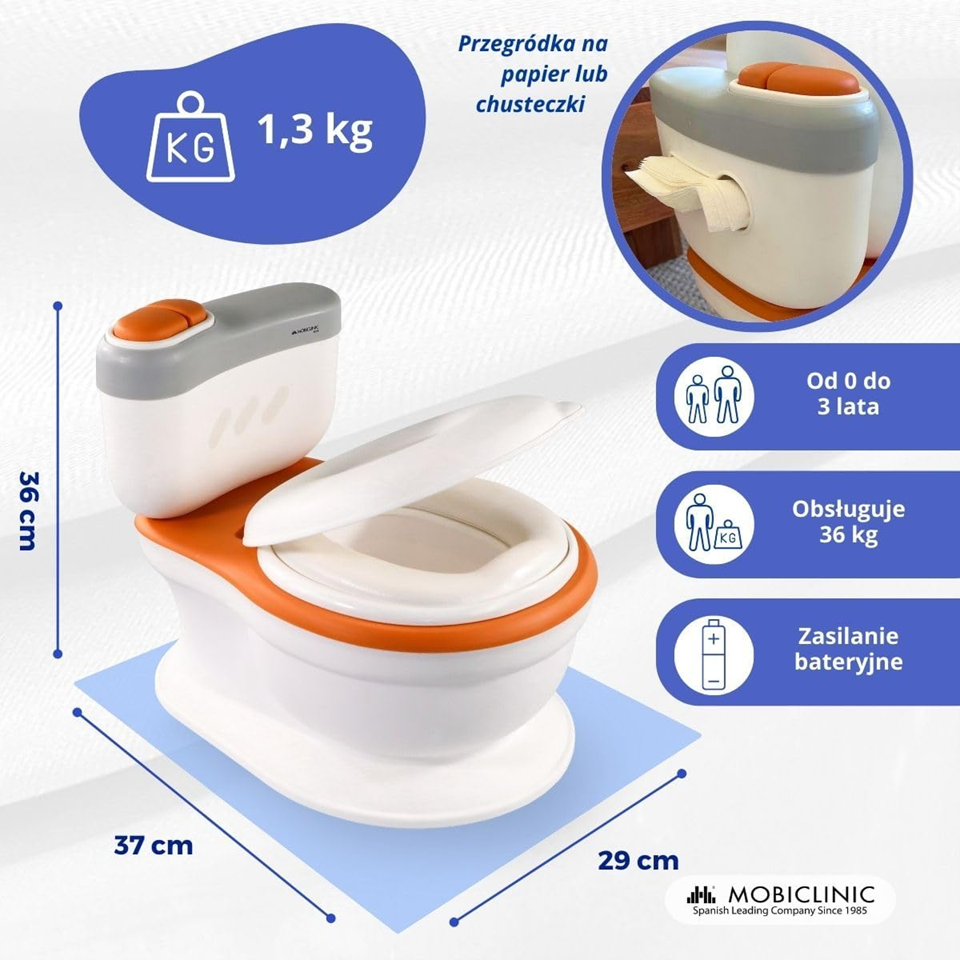 MOBICLINIC nocnik z przegrodą na papier toaletowy