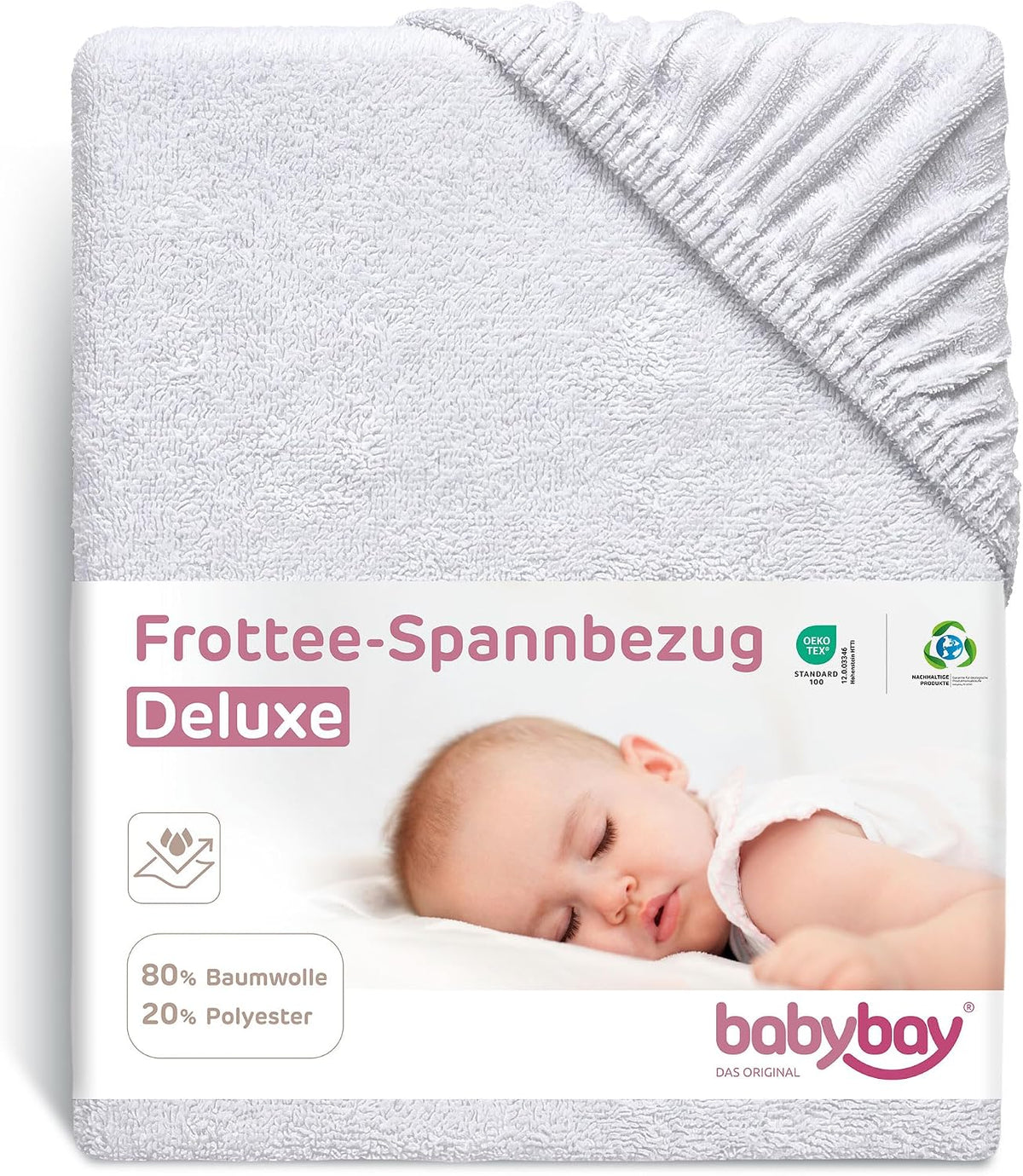 BABYBAY napínacia plachta s gumičkou a membránou 89x50 cm
