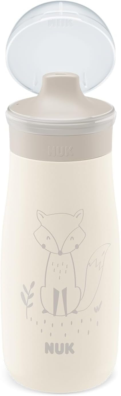 NUK Mini-Me Sip oceľová fľaša s tvrdým náustkom 300 ml 9 m+ LÍŠKA