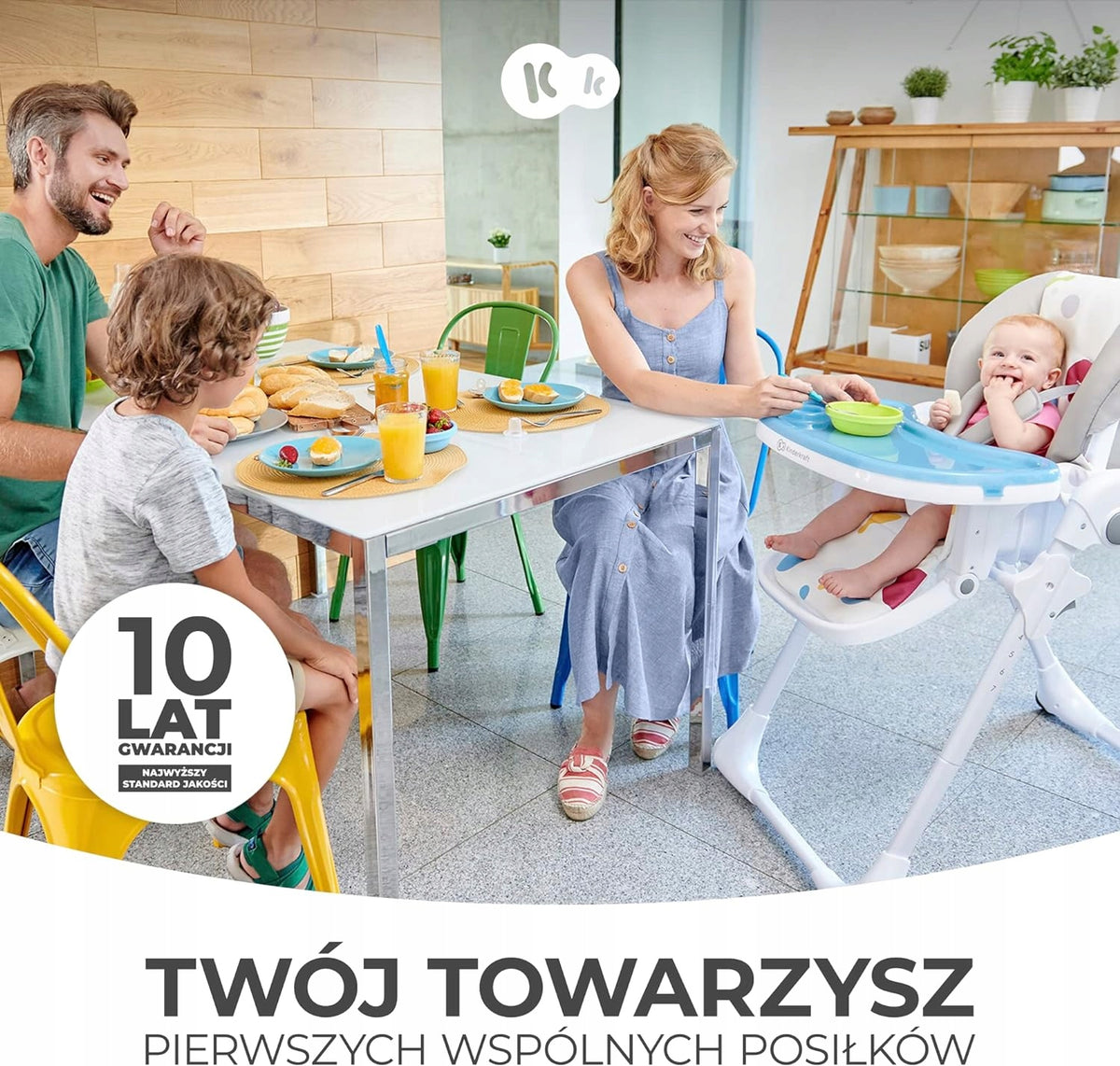 KINDERKRAFT YUMMY jedálenská stolička s pultíkom