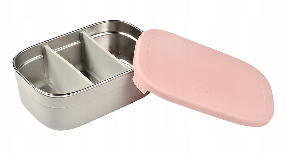 BEABA desiatový box lunchbox NEREZOVÁ OCEĽ 760 ml s priehradkami